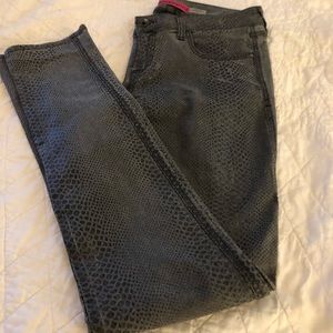 Alice + Olivia Gray Snake Print Skinny Pants